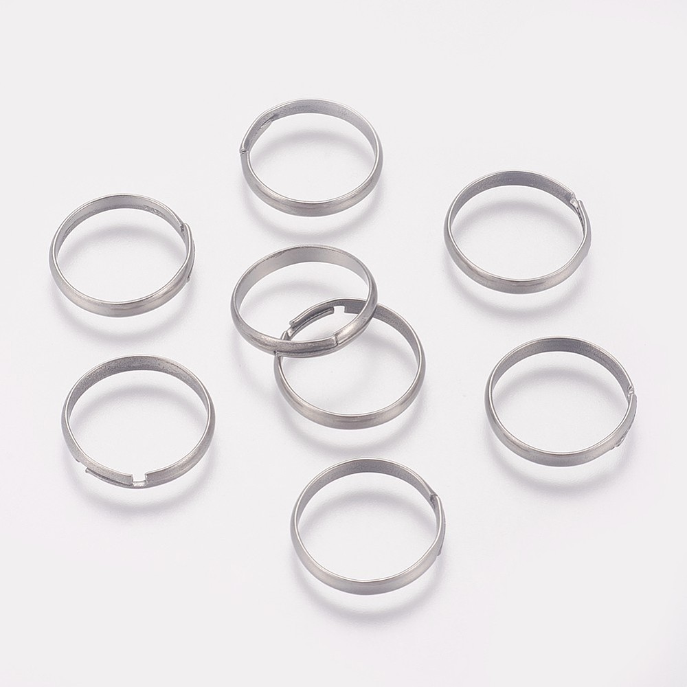 Ring Set Adjustable - 50pcs résistant au ternissement 316 chirurgical