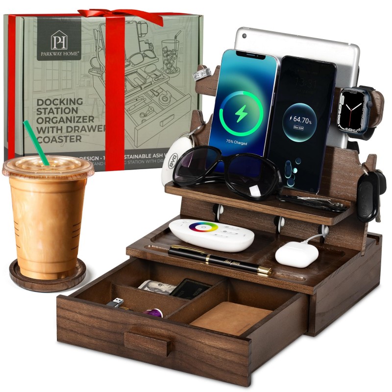 Women Accessories Drawer - Station d'accueil pour téléphone en bois