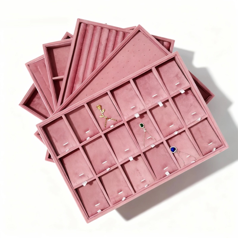 Women Accessories Drawer - Plateaux de rangement en velours pour