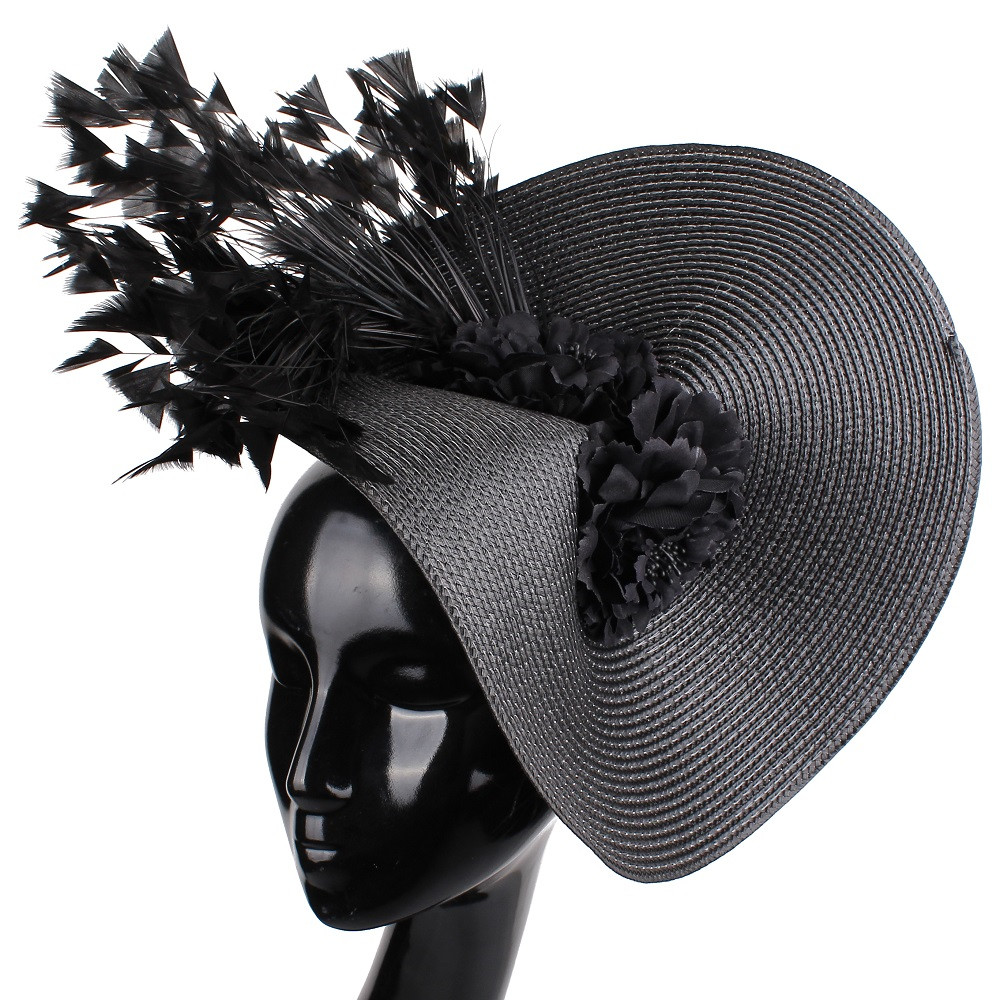 Women'S Formal Accessories - Fascinateurs noirs pour dames, chapeau de