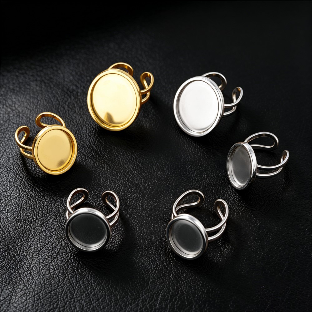 2 pièces Bases carrées plates  - Ring Set Adjustable avis et prix