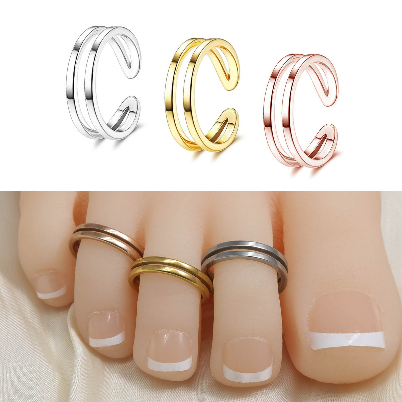 Bague d'orteil ajustable doubl - Ring Set Adjustable avis et prix